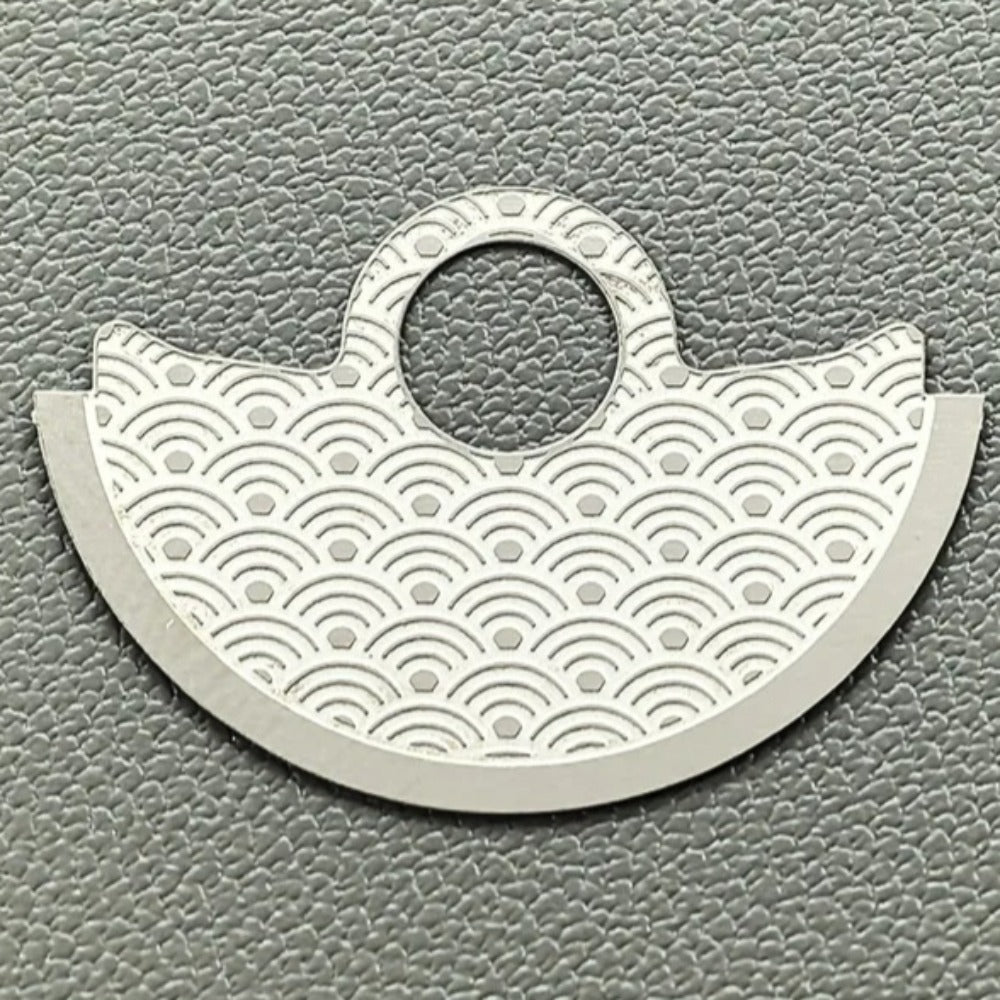 Silver Waved Rotor Oscillating Weight Overlay Fit for NH35 NH36 7S26 4R35