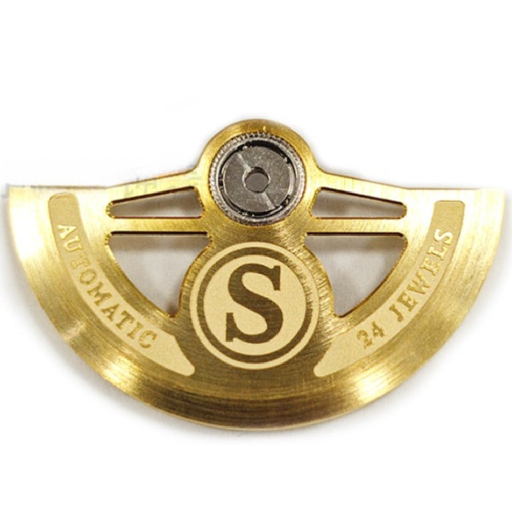 S Carved Modified Golden Hollow Rotor Oscillating Weight Fit for NH35 NH36