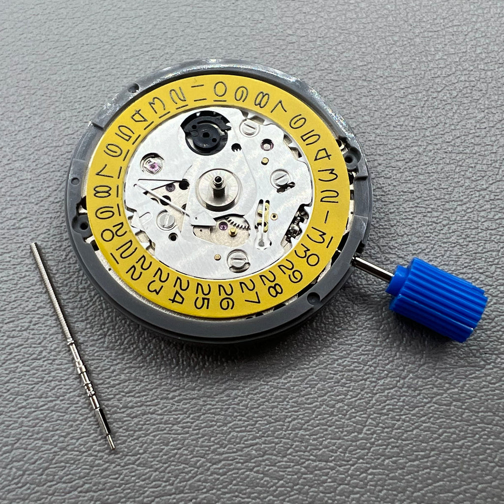 Japan Seiko NH35 Automatic Mechanical Movement High Accuracy Dark Yellow Disk