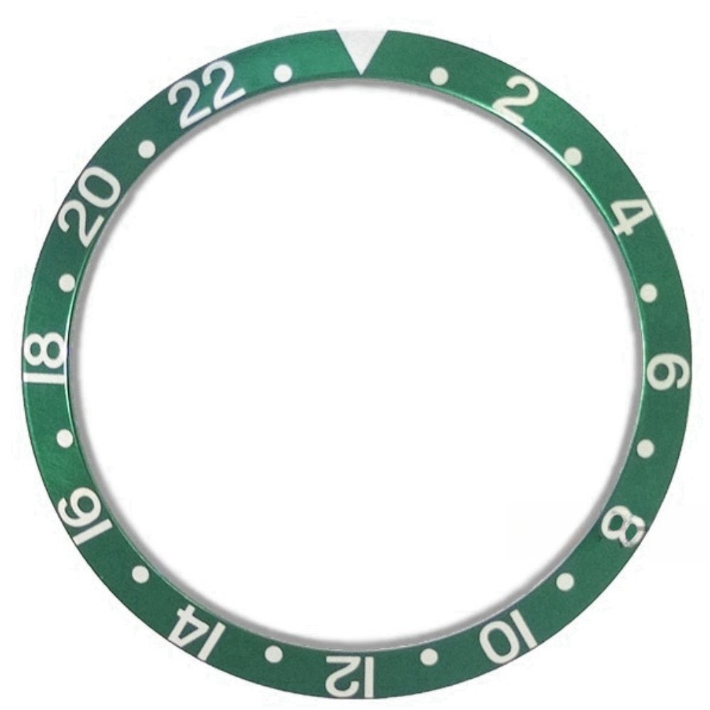 36.5/30.8mm Vintage Aluminum Grass Green 2-22 SUB Watch Bezel Slope