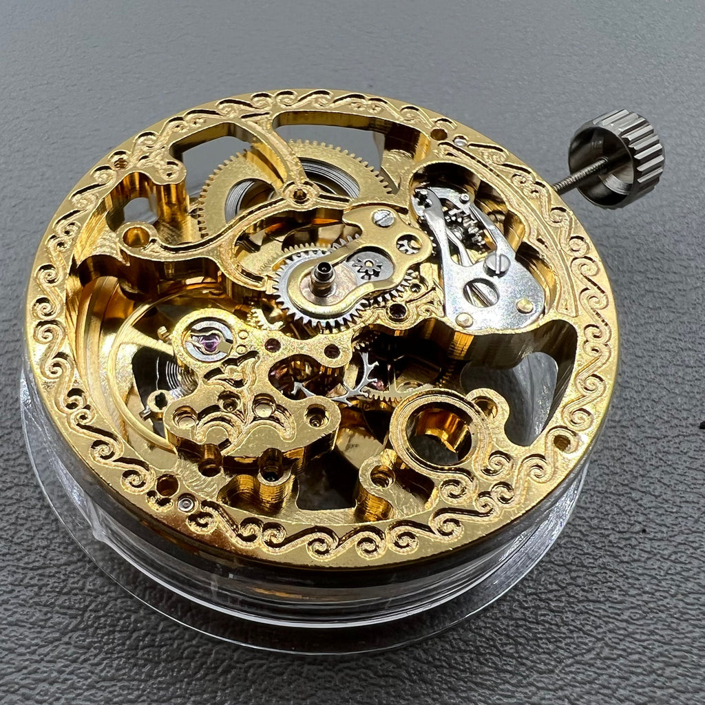 32.8mm 7120 Golden Hollow Extra Large Automatic Mechanical Movement