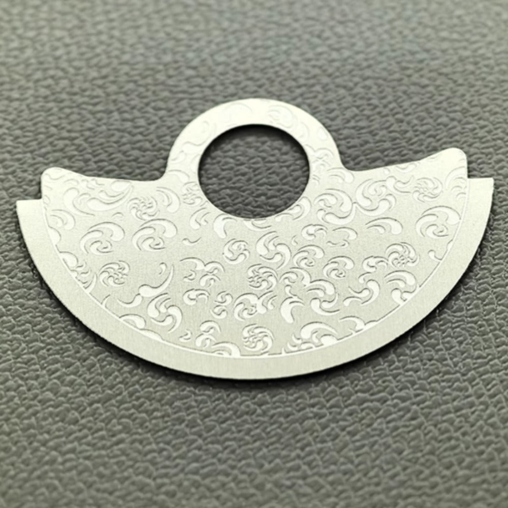 Silver Chinese Vintage Auspicious Pattern Rotor Oscillating Weight for NH35