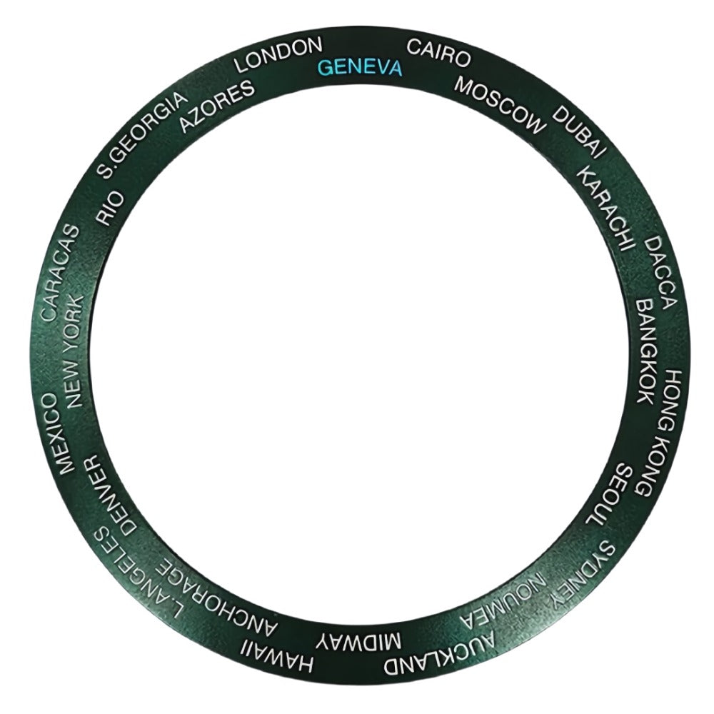 38/30.7mm Aluminium Slope Watch Bezel Dark Green Background for SKX007