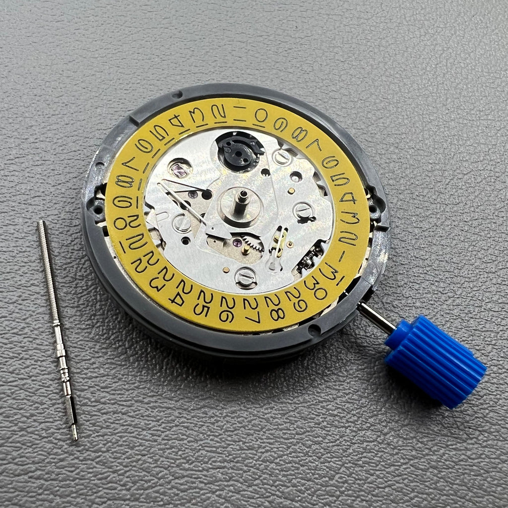 Japan Seiko NH35 Automatic Mechanical Movement High Accuracy Dark Yellow Disk