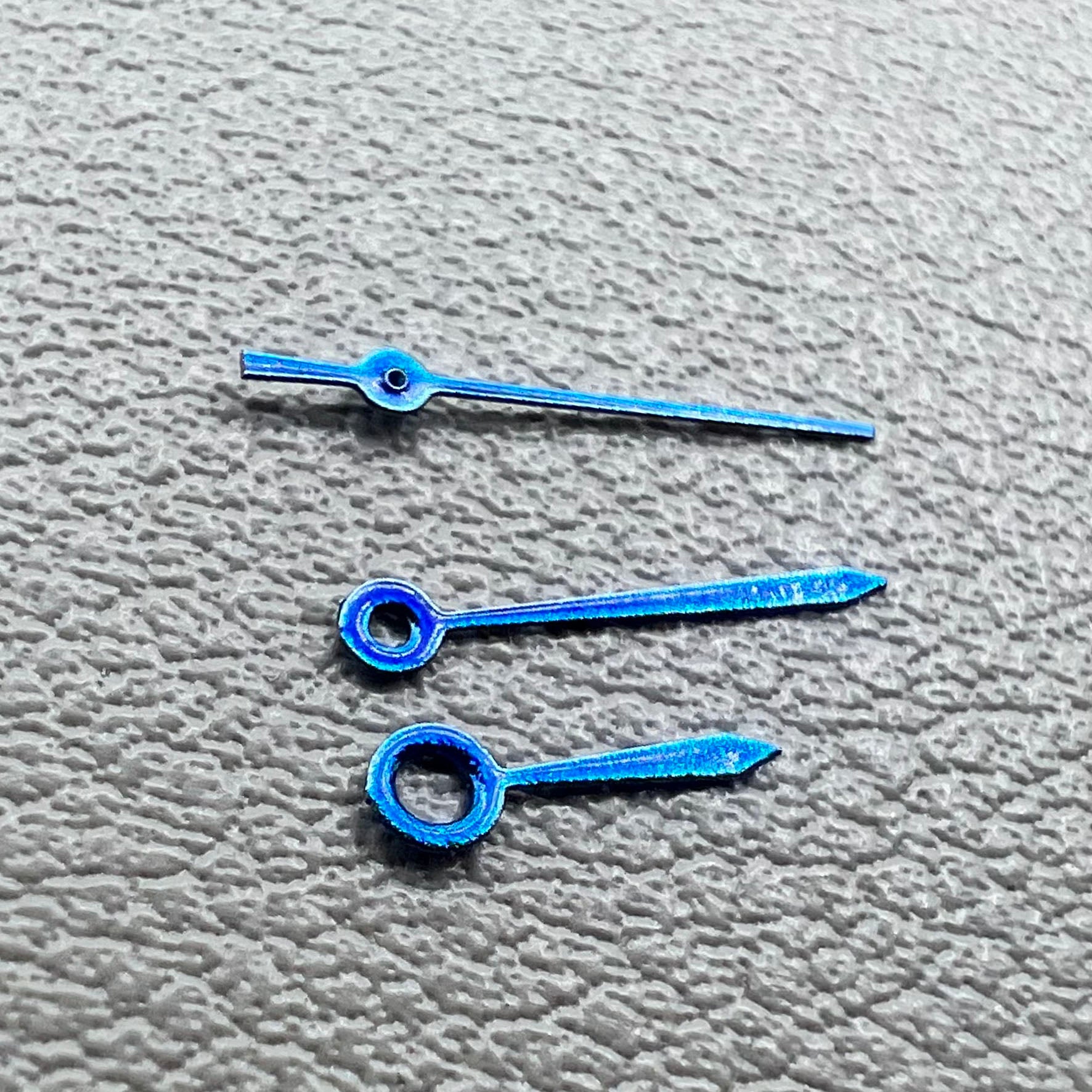 2 Sets/Pack 8mm Long Blue No Lume Watch Hands for Miyota 2035 Movement
