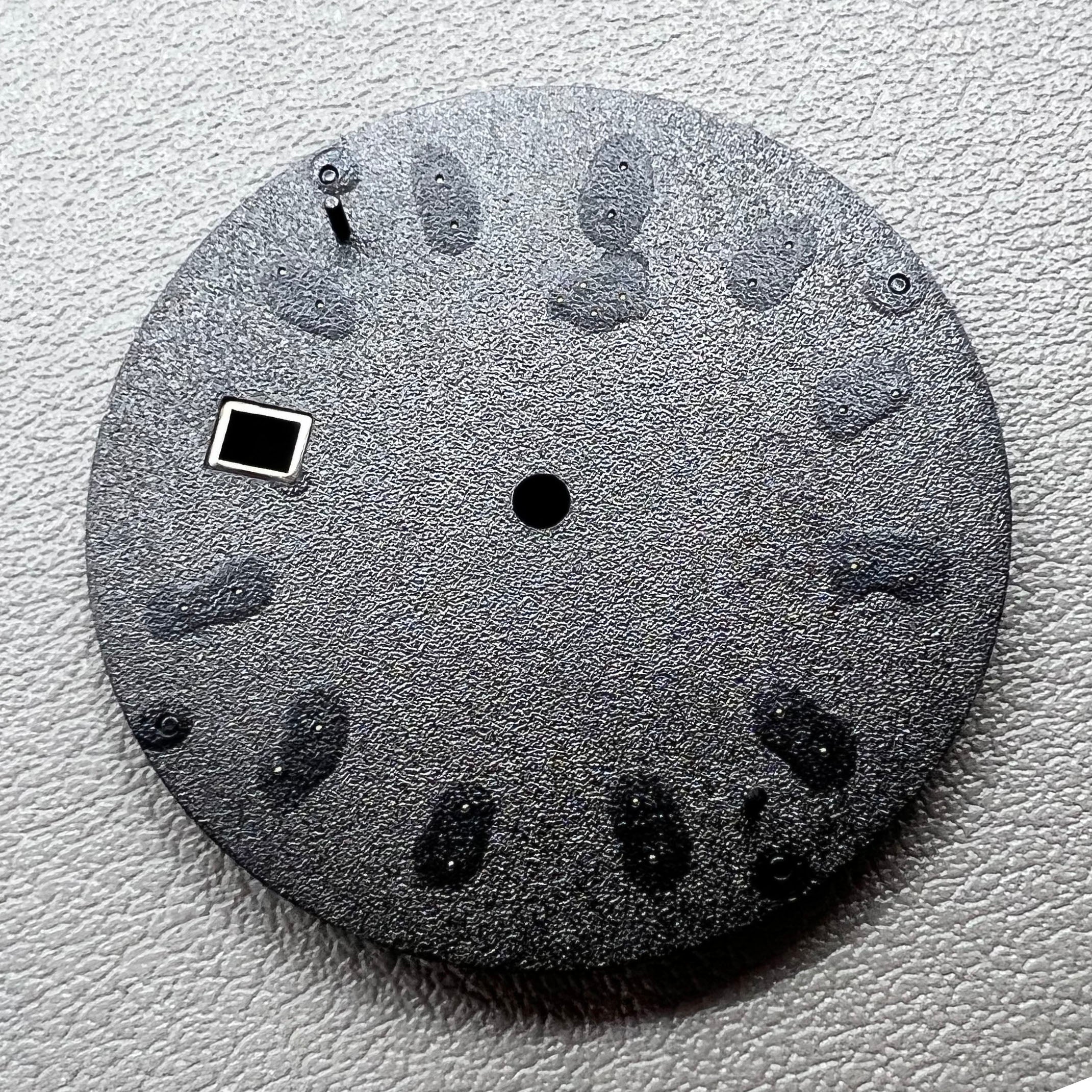 NO Lume Black Datejust 33mm Modified Watch Dial for Movement NH35 NH36