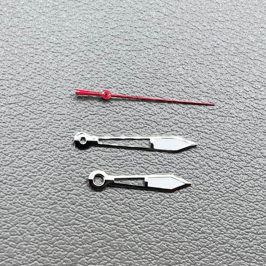 2 Sets Green Lume Silver Trim Hollow Hands Set for Ronda 515 Movement