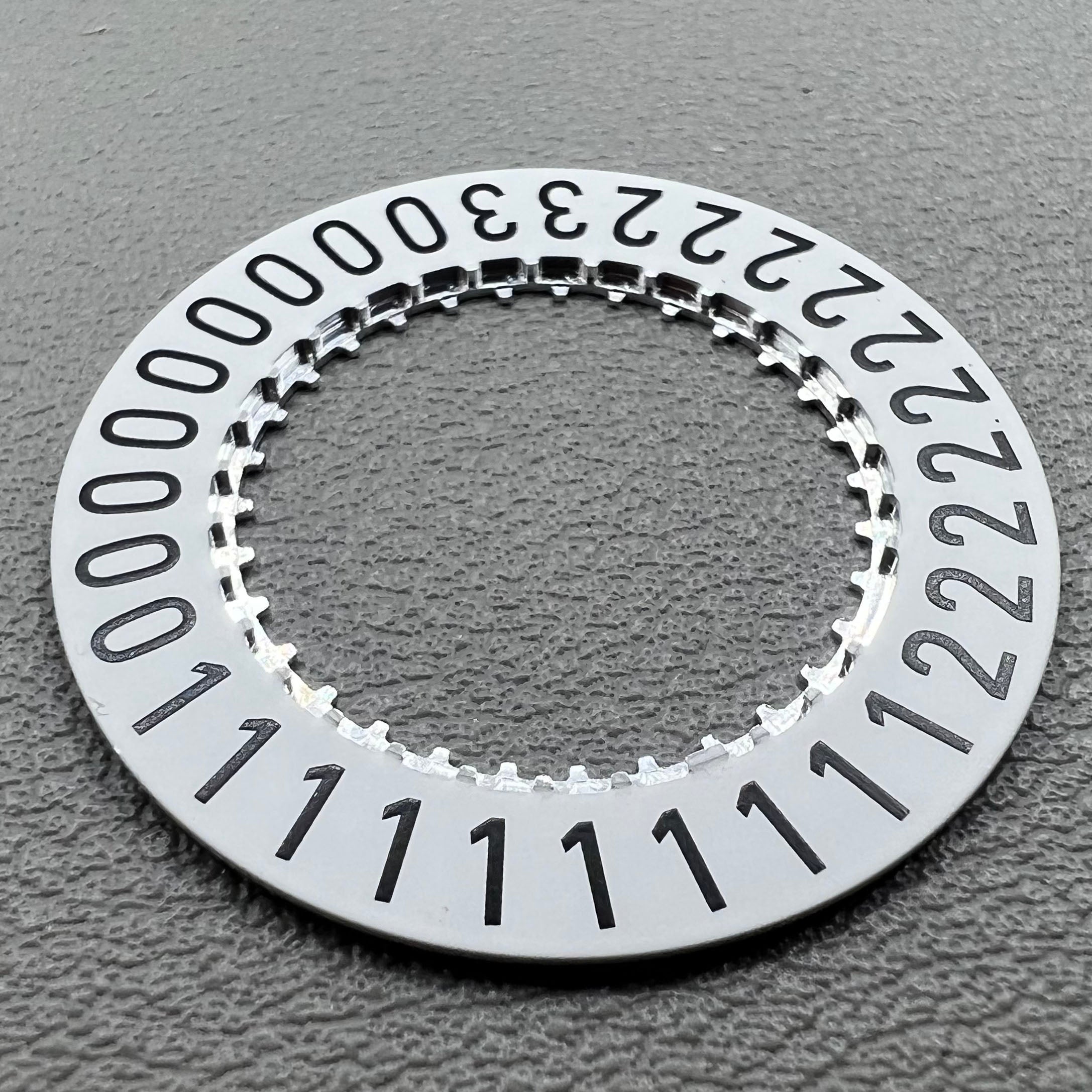 White Big Number Date Disk Wheel Generic for Movement ETA C07.651 M021.626