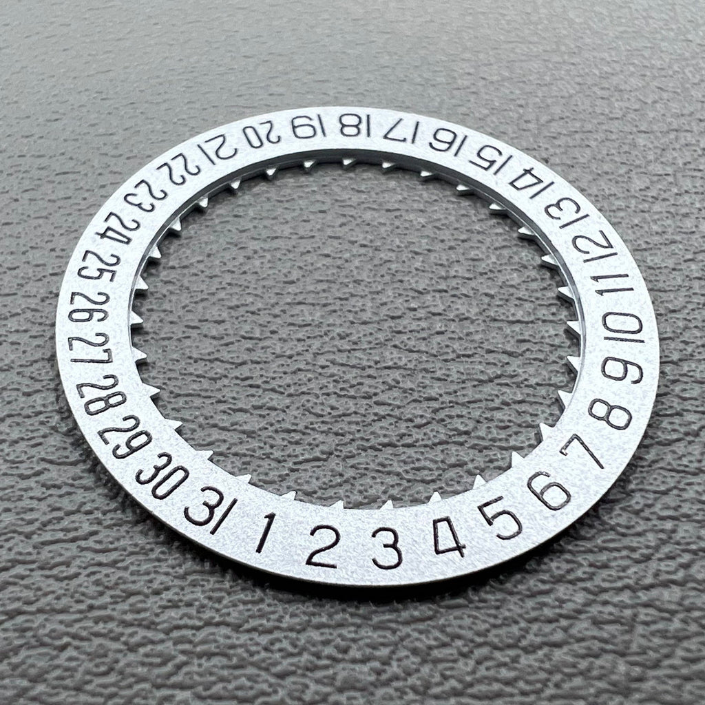 2 PIECES Silver KA Font Date@6 Date Disk Wheel for Miyota 8215 Movement