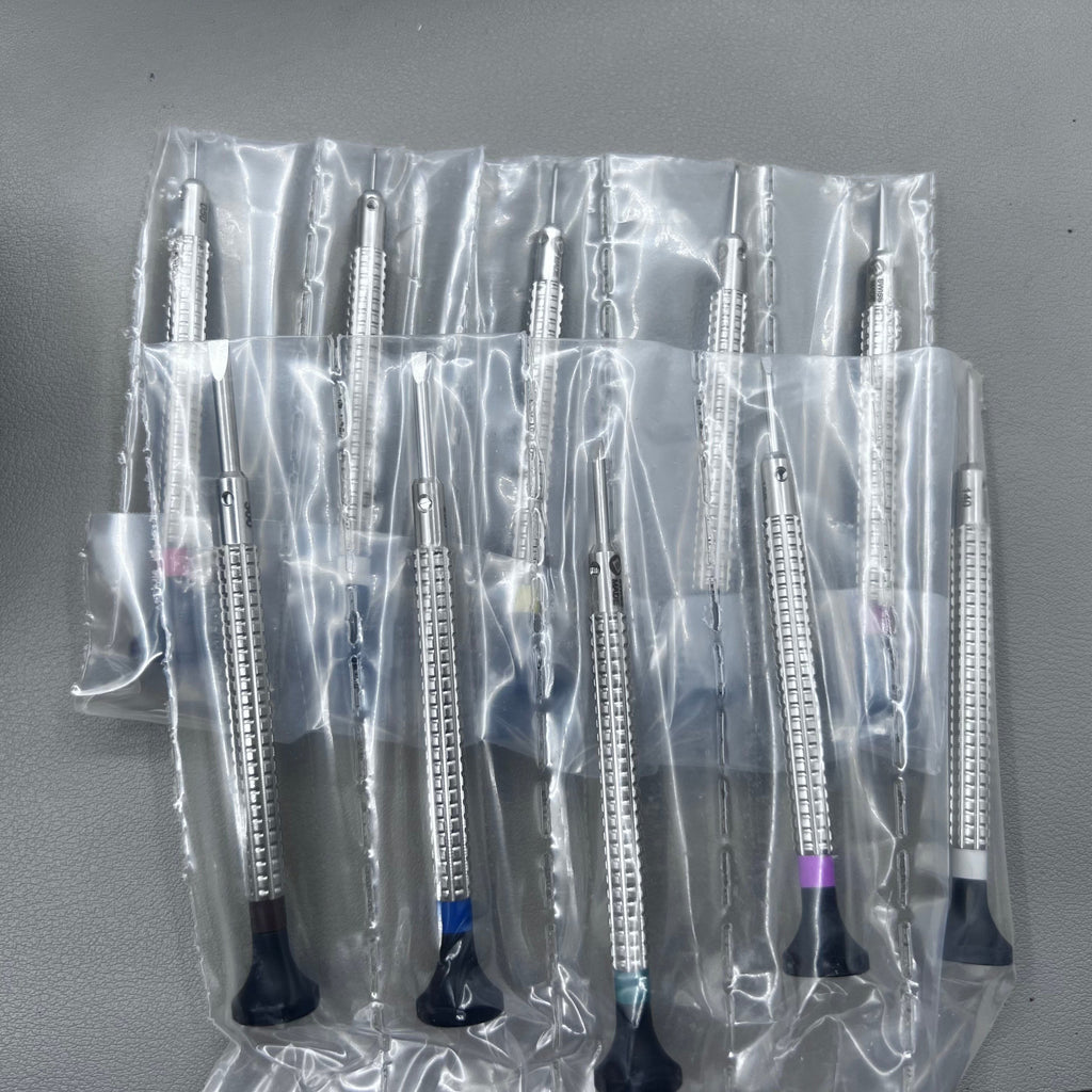 Swiss Bergeon 7965-S10 Set Of 10 Screwdrivers With Rotating Stand