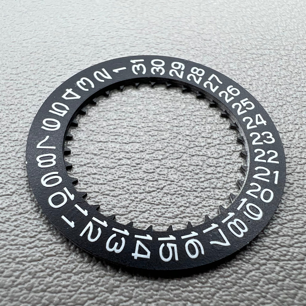 Disk Date Wheel Blue Luminous Black Background White Font for Movement NH35 NH36