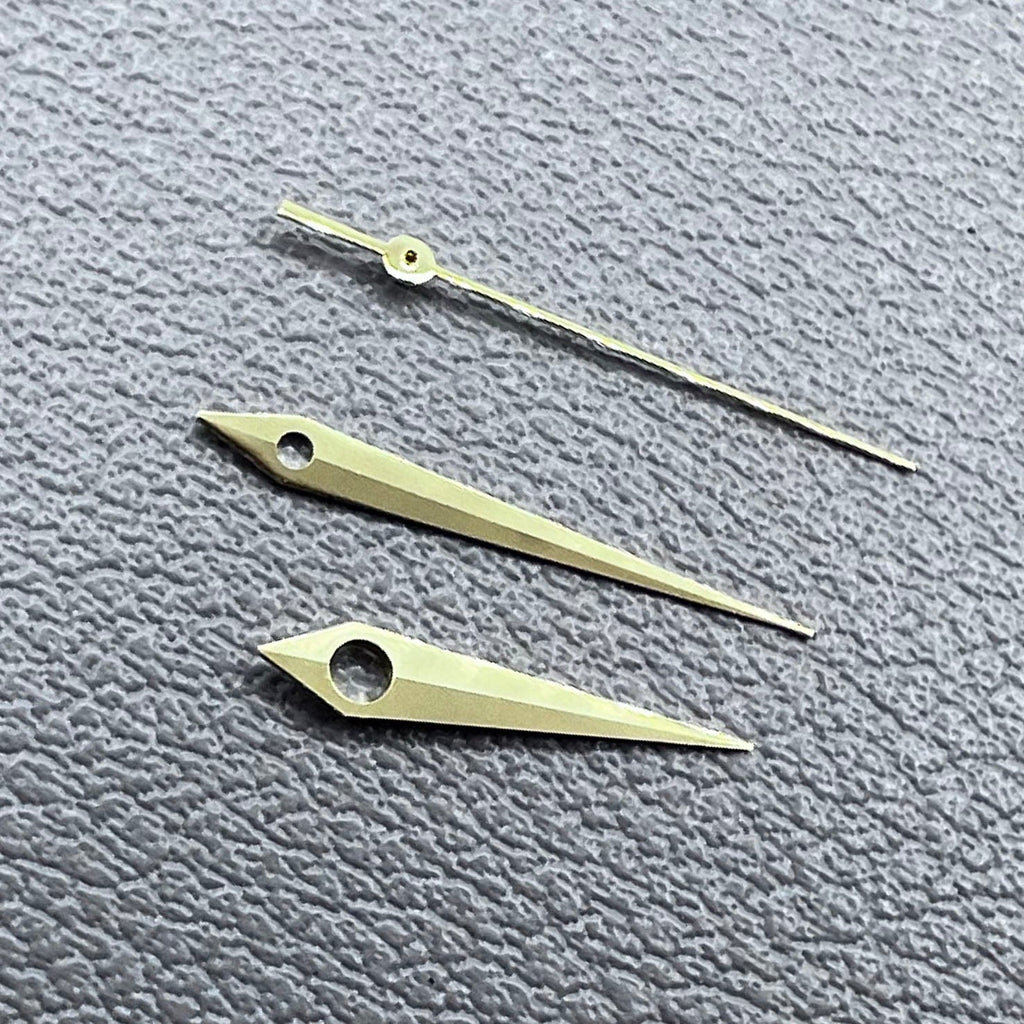Golden Trim NO Lume Arrow Shape Watch Hands for NH35 NH36 7S26 NH70 NH72