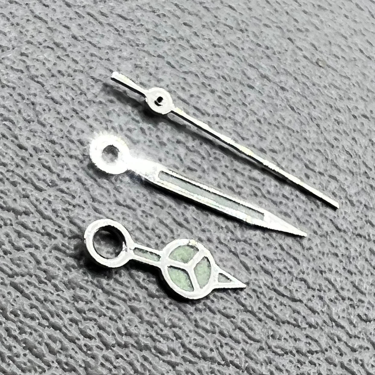 2 Sets Silver Trim Green Luminous Watch Hands for Miyota 1M12 Movement