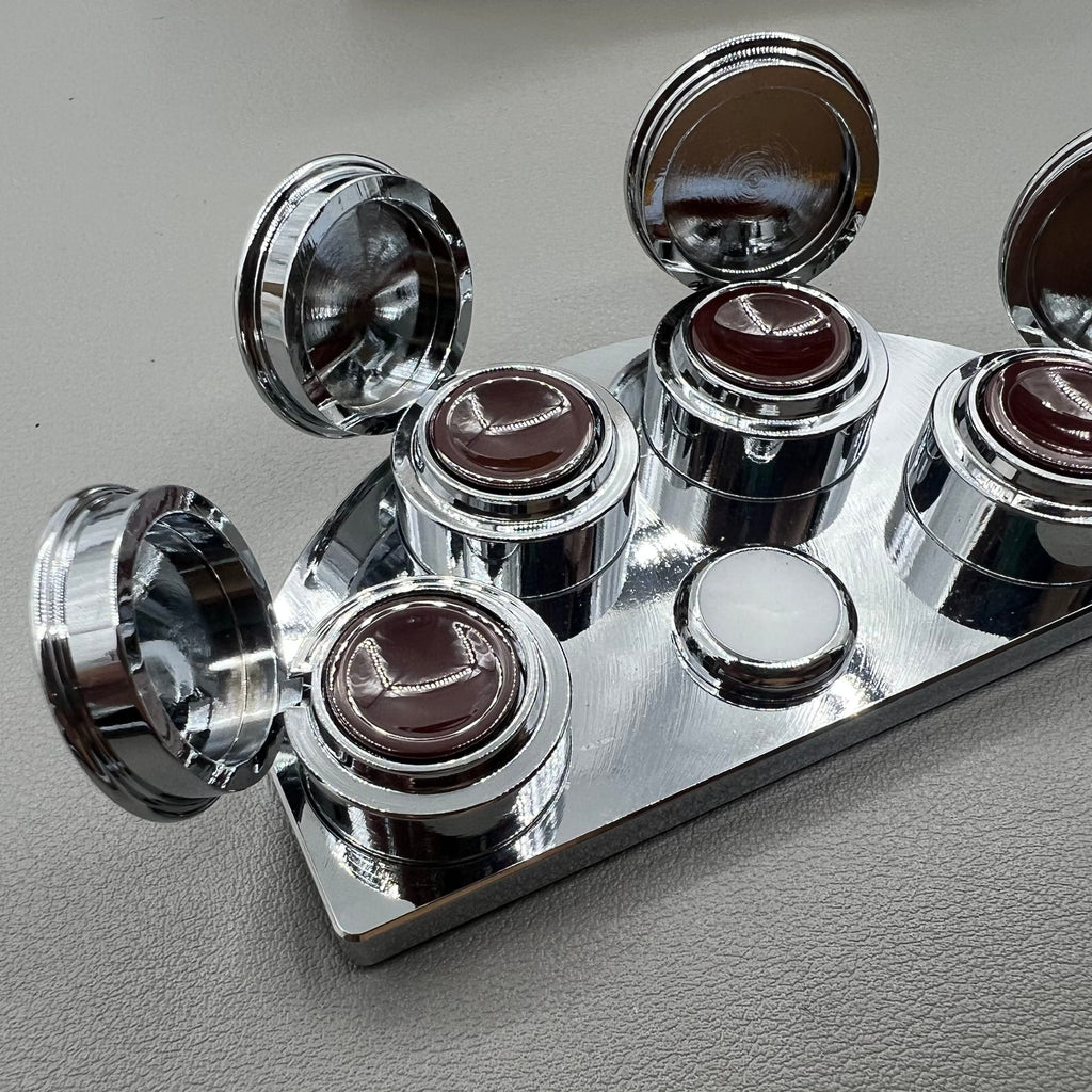 Watch Oil Cup Stand S/S 4 Oiler Dishes Cups with Cover BG 30180-A Replacement