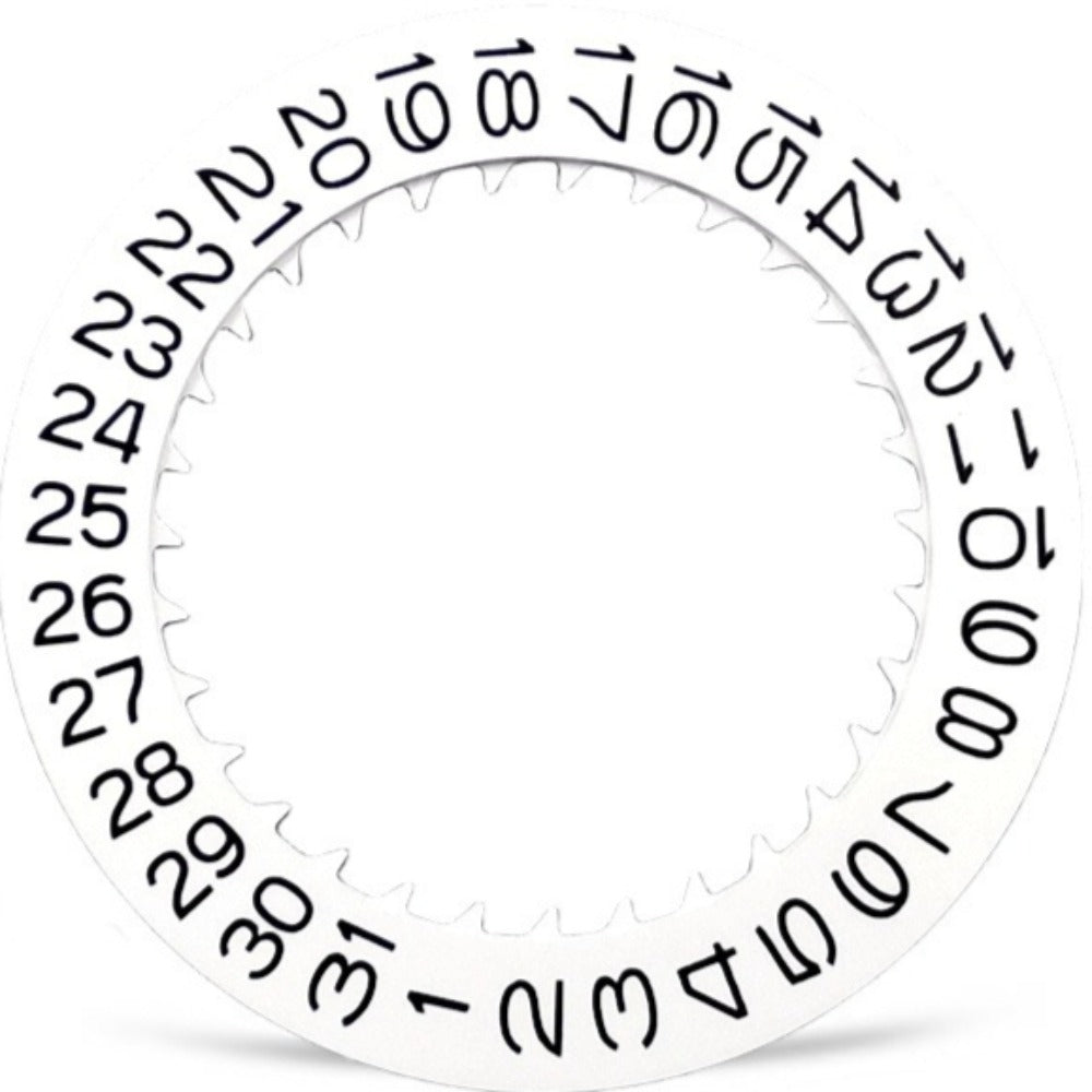 New Date At 9 White Date Disk Wheel Date Wheel for NH35 NH36 movement