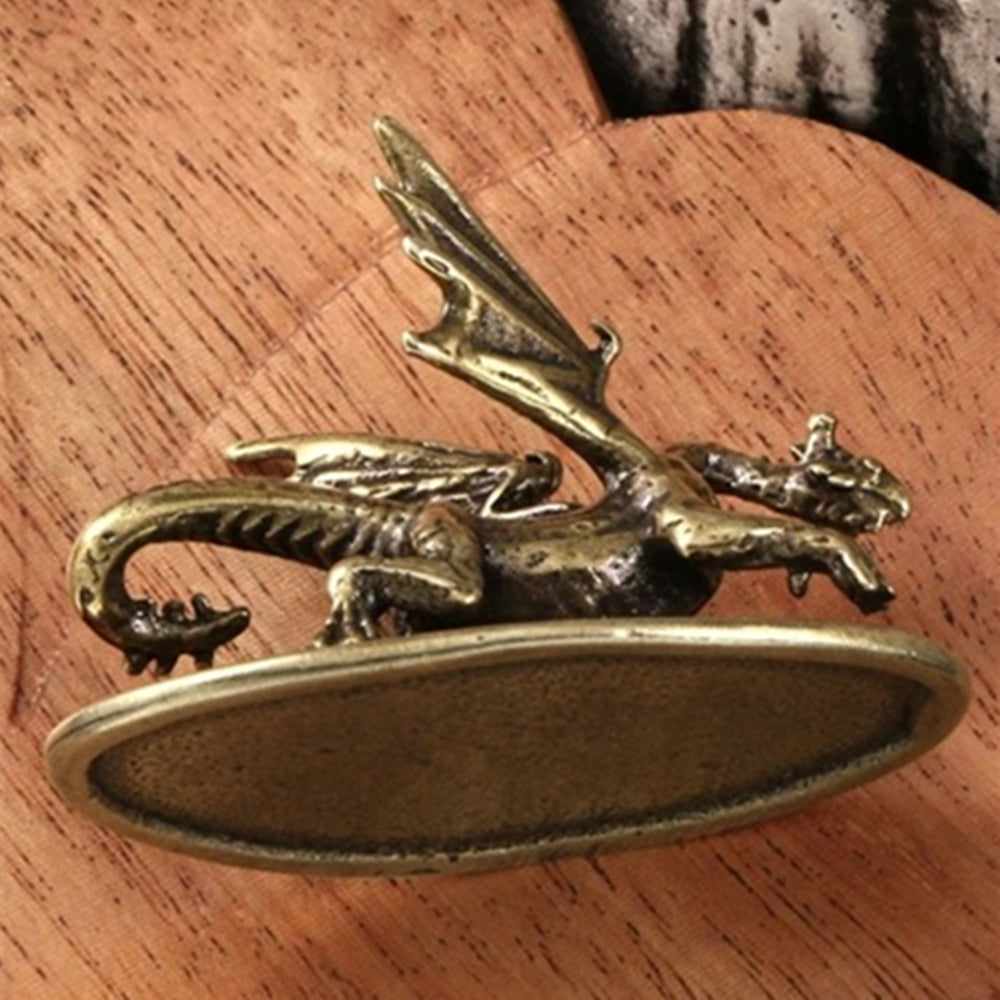 Solid Copper Pterosaur Dragon Trinket Vintage Hand Carved Bronze Model Figurines