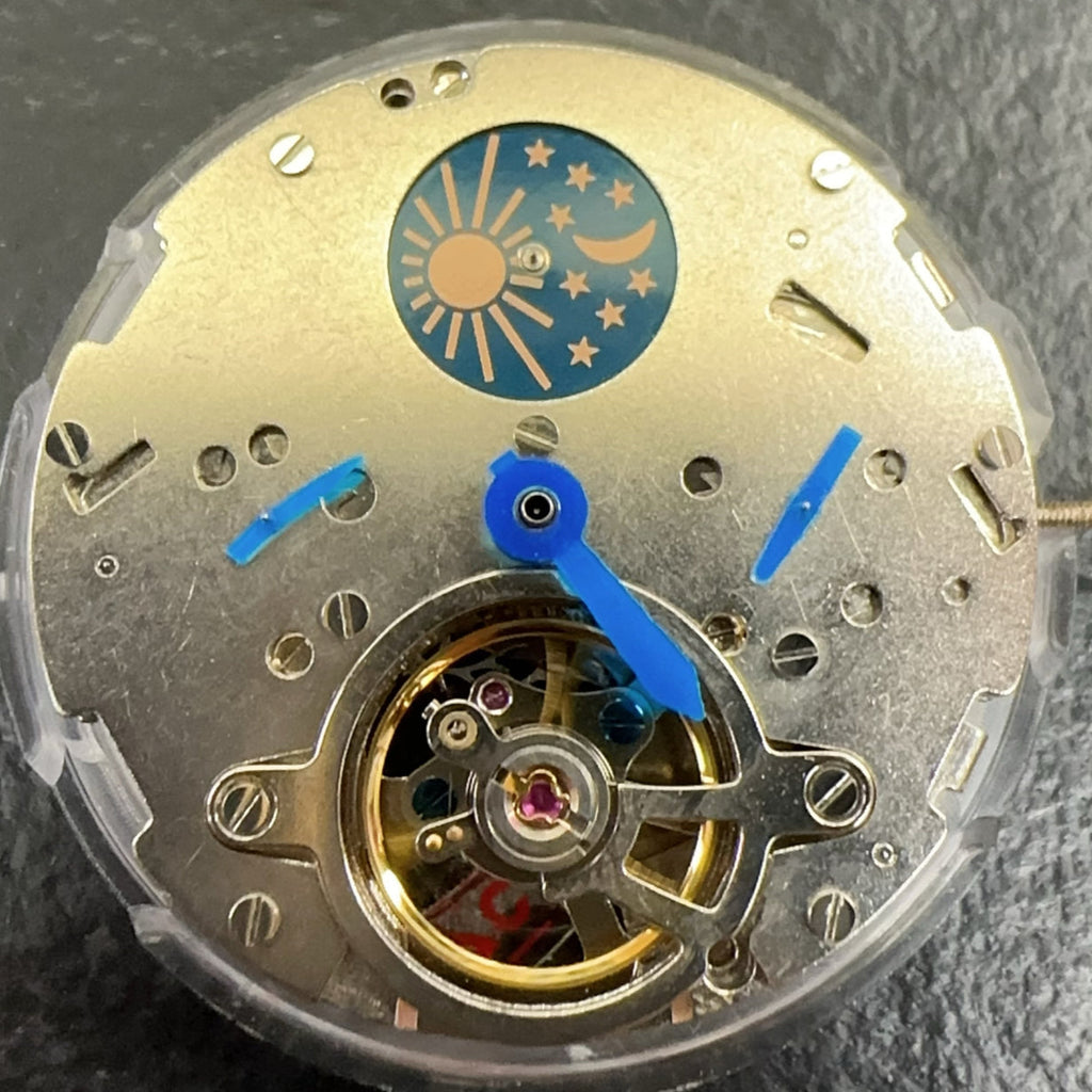 Shanghai LB20 Flywheel 6 Hands Machanical Movement Moon Phase At 12