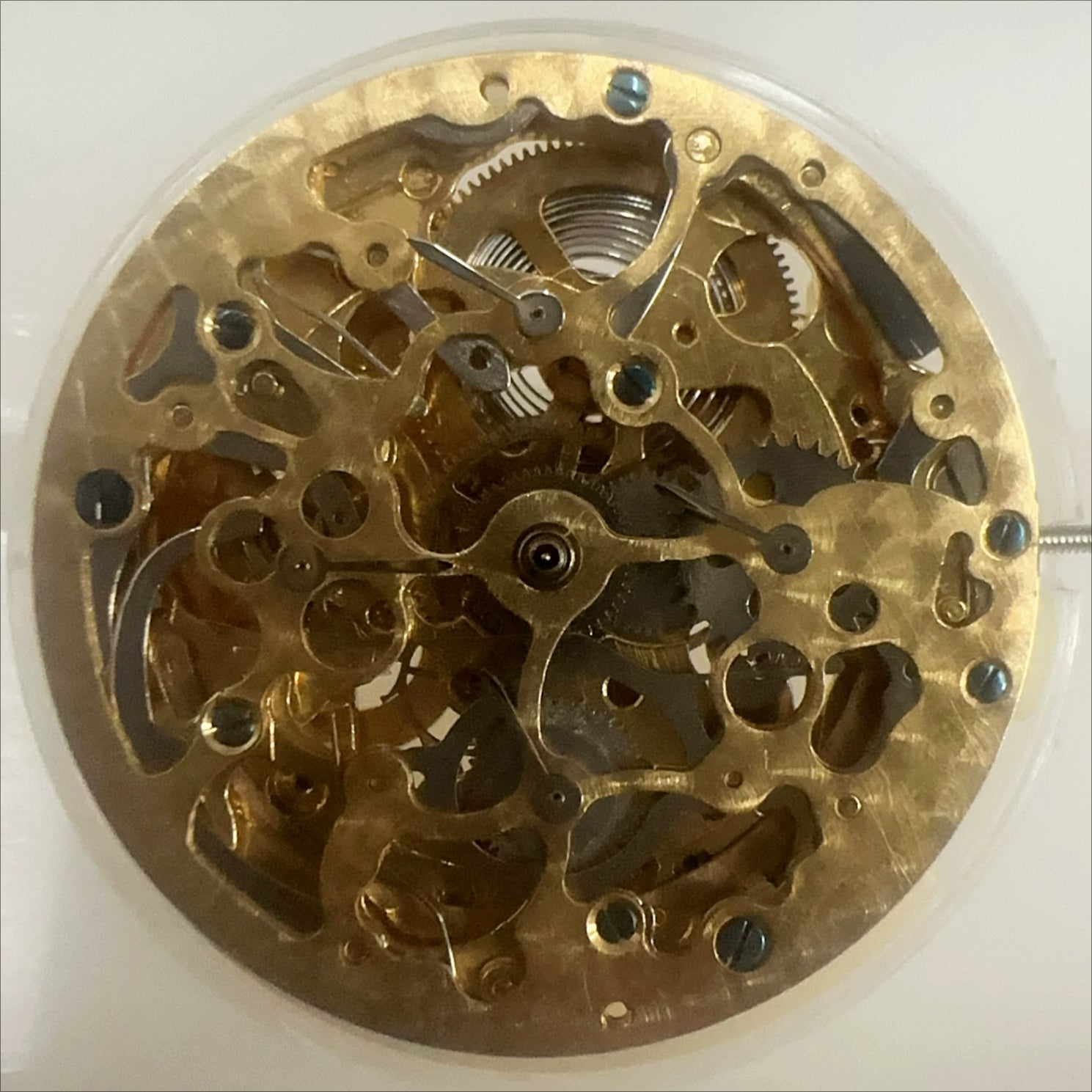 China Hangzhou Made 2189 Automatic Mechanical Movement 7 Hands Hollow Golden