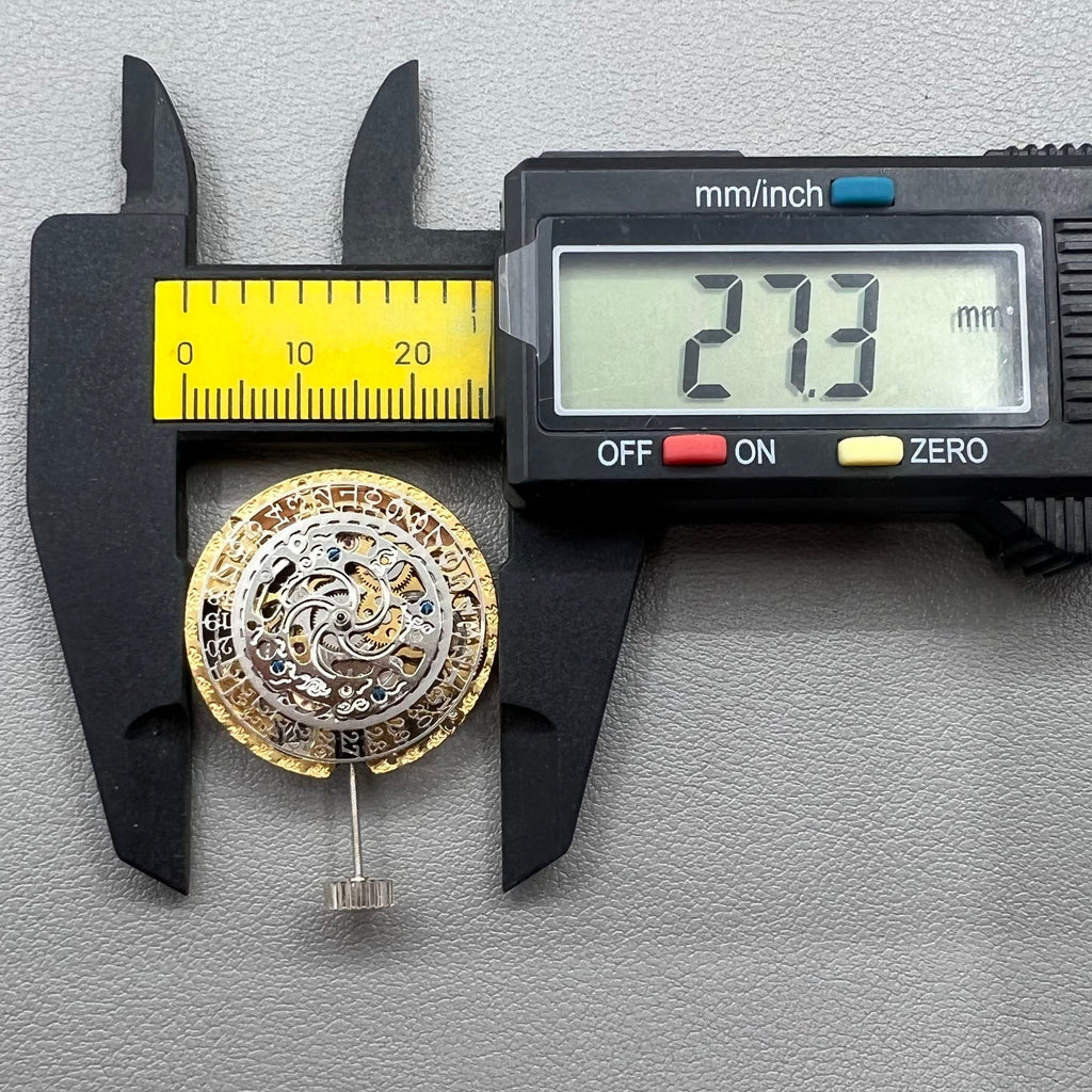 Hangzhou 2189 Golden Hollow Mechanical Movement Single Calendar