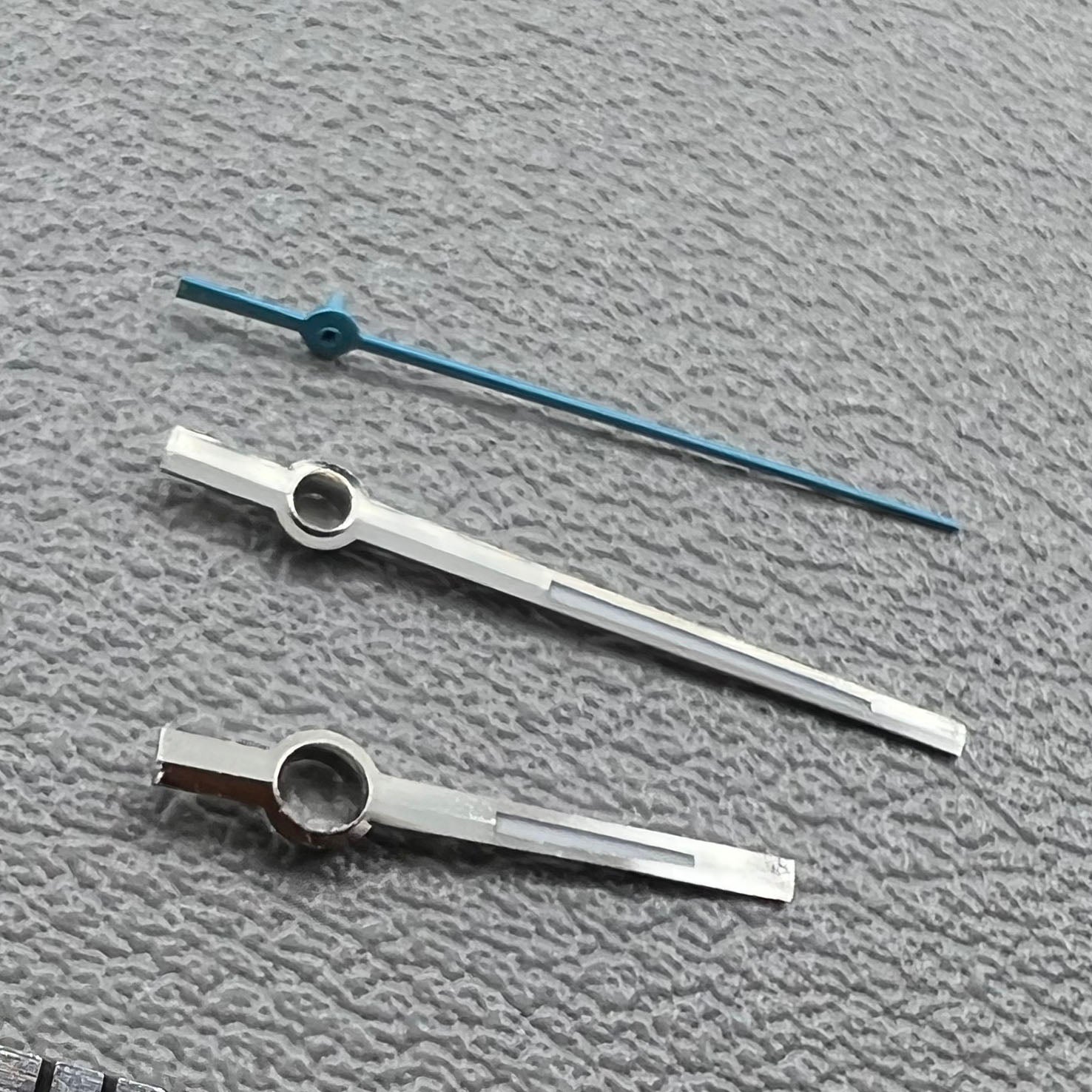 2 Sets/Pack Blue Second Silver Trim Green Lume Hands for Miyota 8285 Movement