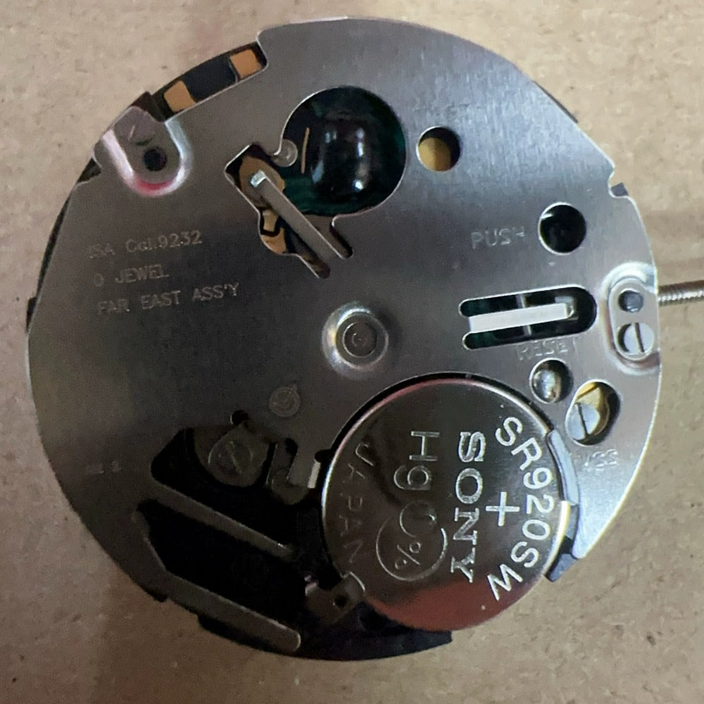 Swiss Made ISA9232 Quartz Movement 5 Hands Silver Watch Part