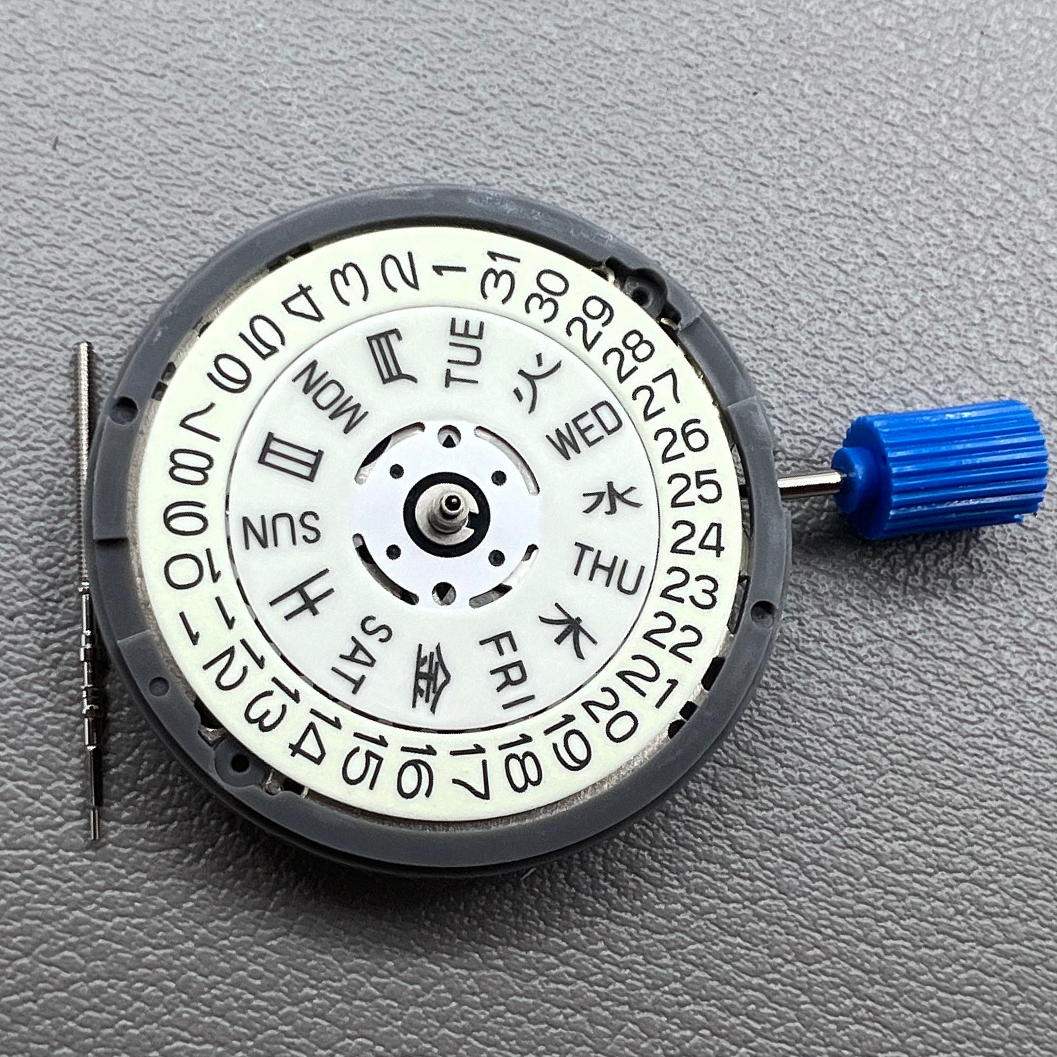 Seiko NH36A White Automatic Mechanical Movement Blue Lume Crown@3.0