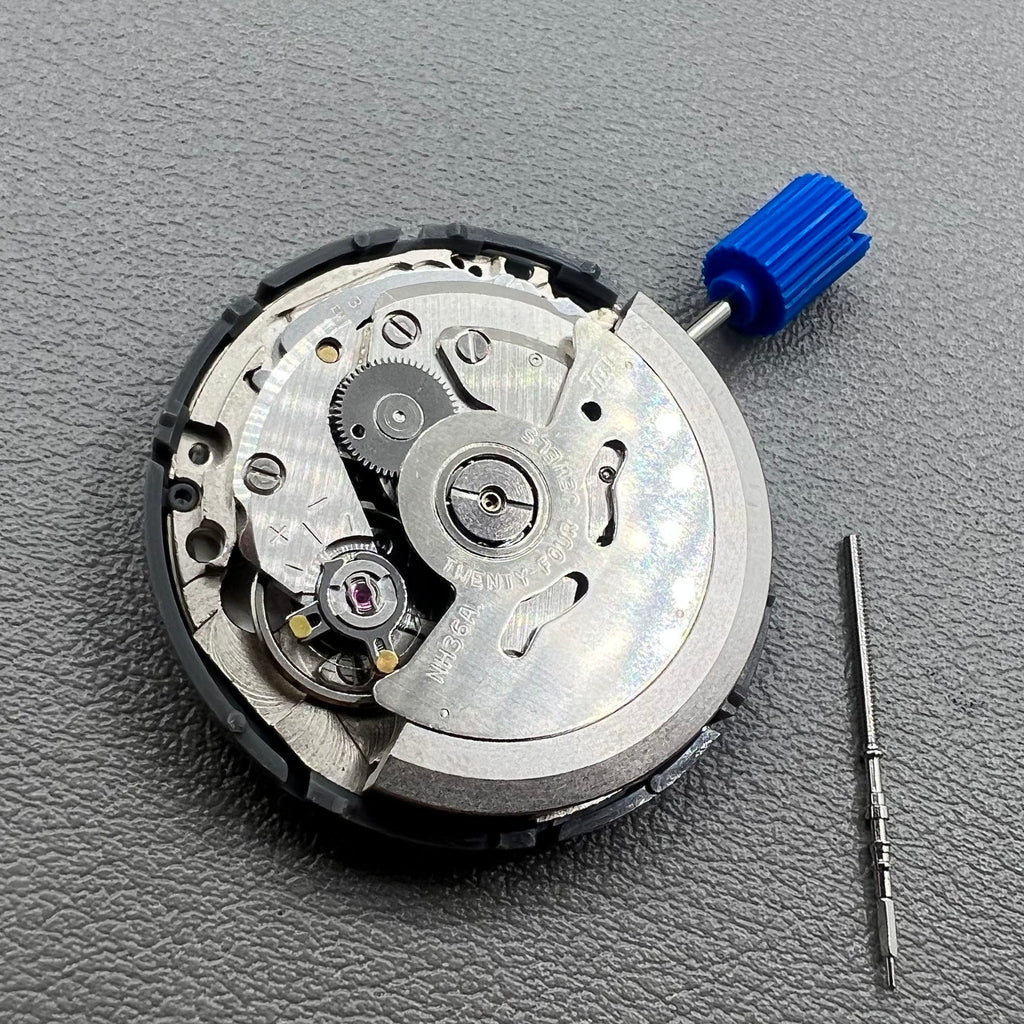 Japan NH36 Automatic Mechanical Movement Arabic Date Dial Crown@3.0
