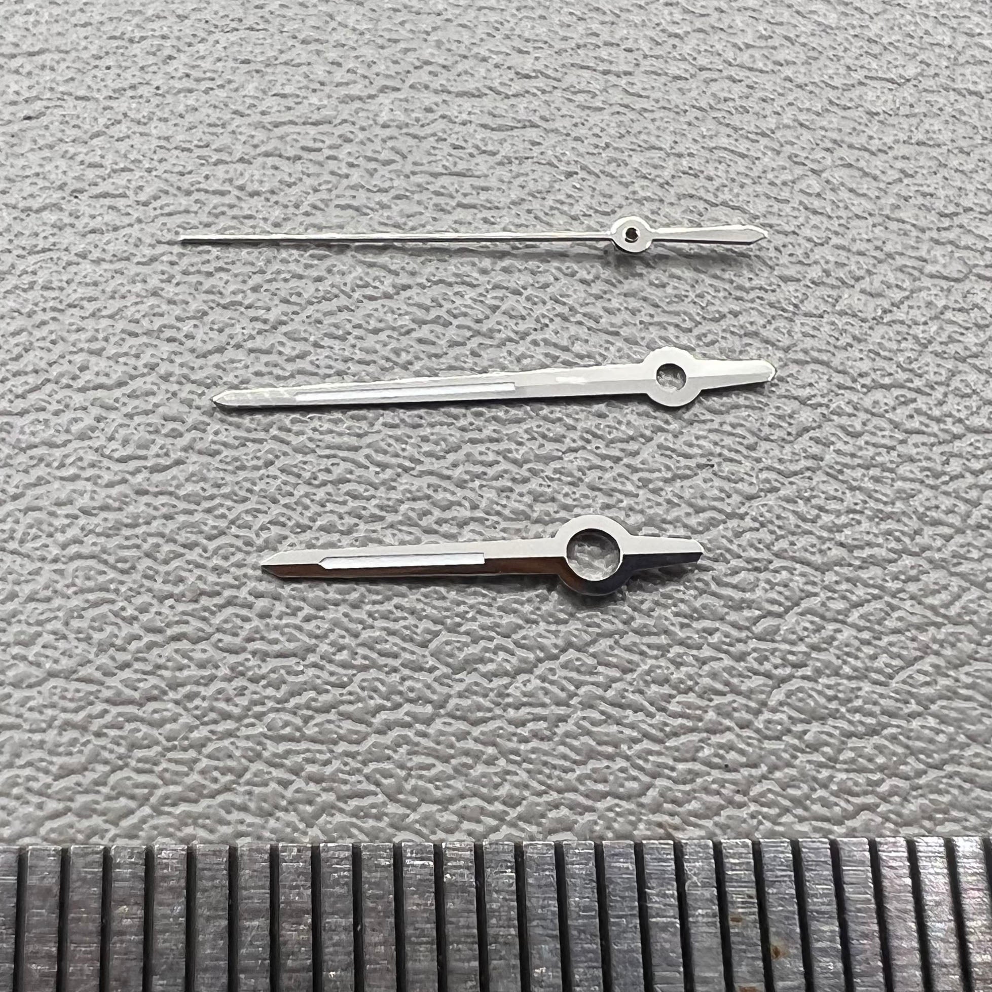 2 Sets/Pack Silver Trim Green Luminous Hands for ETA 2892 2846 2836 2824
