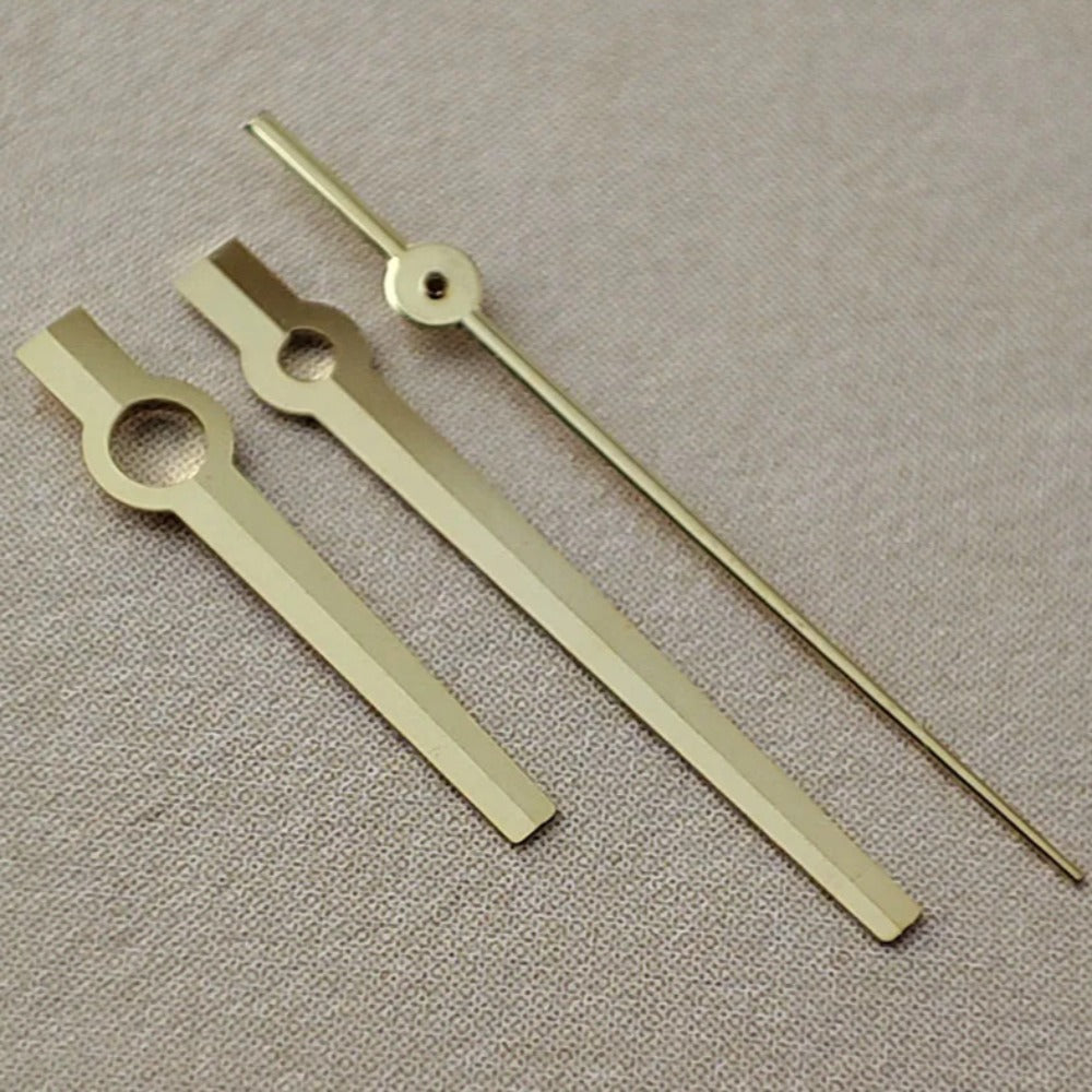Modified 12.5mm Golden Square Pointed No Lume Hands for NH35/36 NH38 NH72 NH70