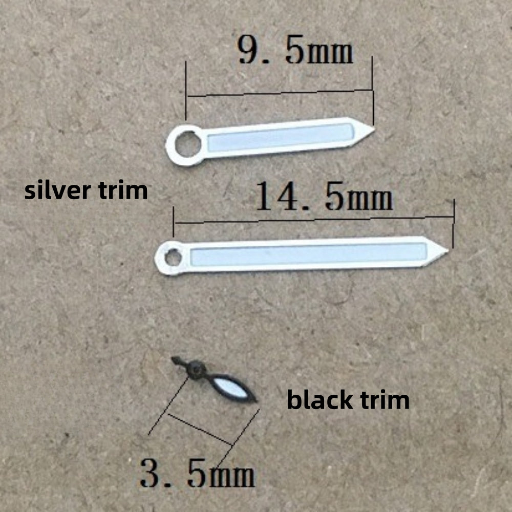 Black Trim Small Second 14.5mm 2 Big Hands Hands for ST6 Automatic Mechanical