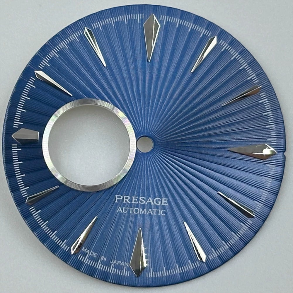 35mm Silver Nail+Blue No Lume Cocktail Type Modified Watch Dial for NH39