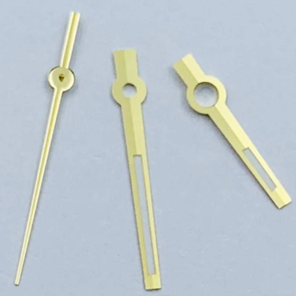8mmx12mmx12.5mm Golden Trim Lume Watch Hands Set for NH34 NH35 NH36 NH38 NH39