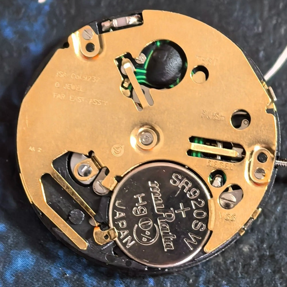 Swiss Made ISA 9232 Quartz 6 Hands Date At 3 Small Second At 6/9/12 Watch Part