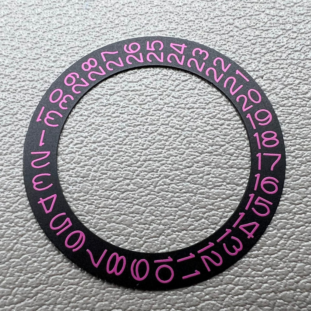 Black Background Purple Character Date Disk Date Wheel Overlay for NH35 NH36