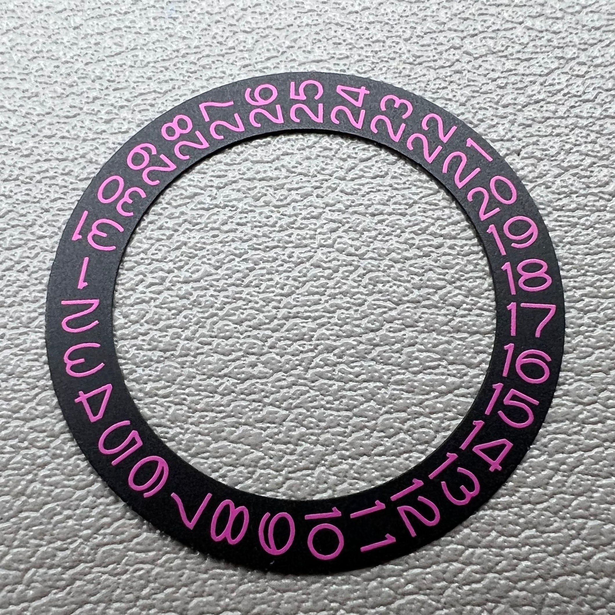 Black Background Purple Character Date Disk Date Wheel Overlay for NH35 NH36