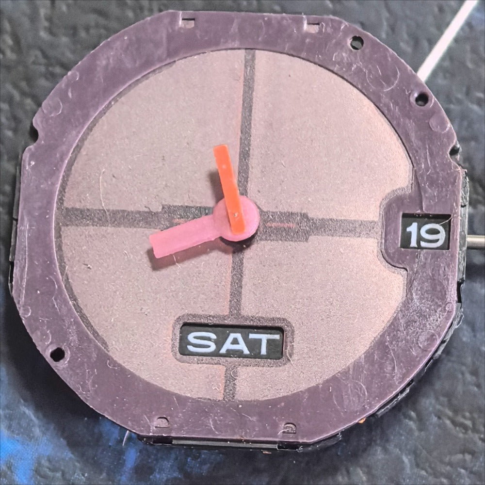 Japan Made Citizen E106M Solar Movement Black Disk Double Calendar