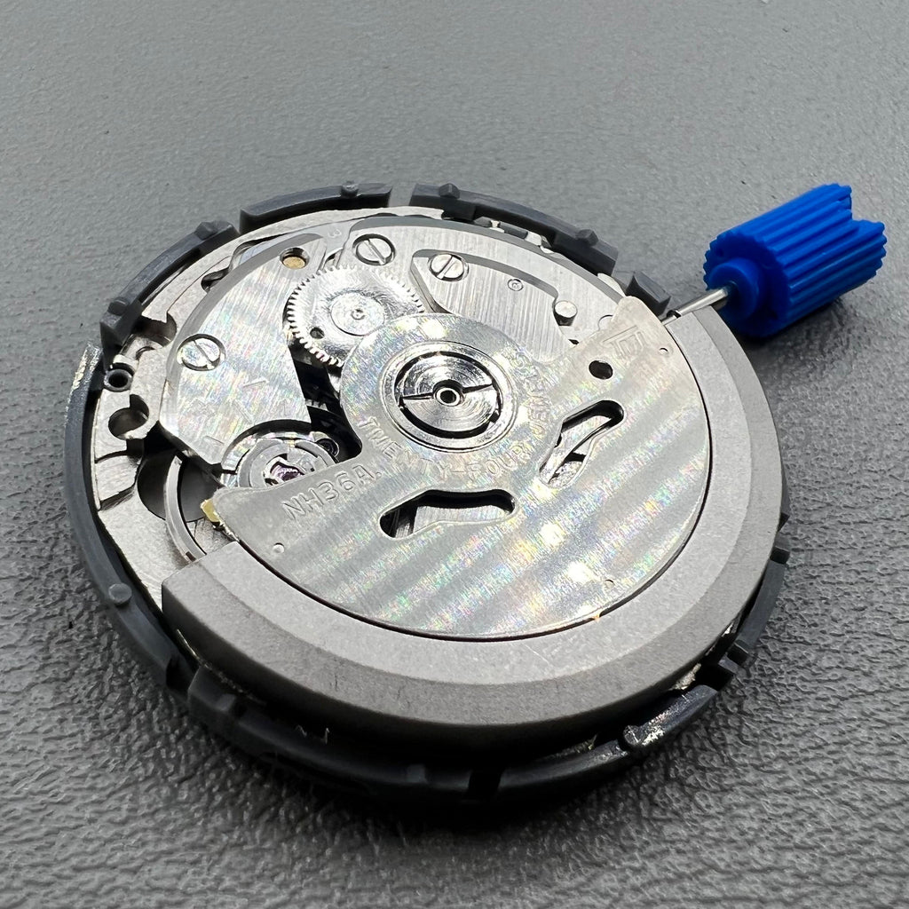 Japan NH36A Green Lume White Automatic Mechanical Movement 3.8 Crown Position