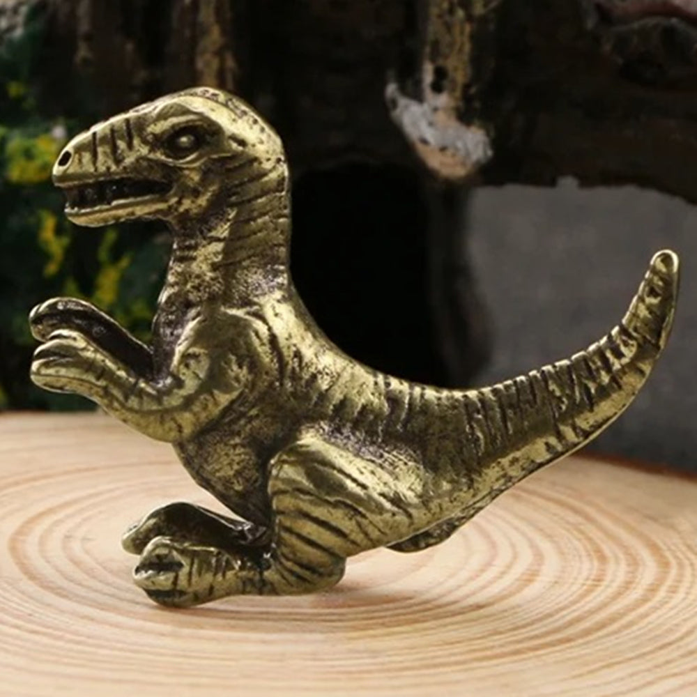 Solid Copper Cute Tyrannosaurus Vintage Hand Carved Bronze Model Figurines