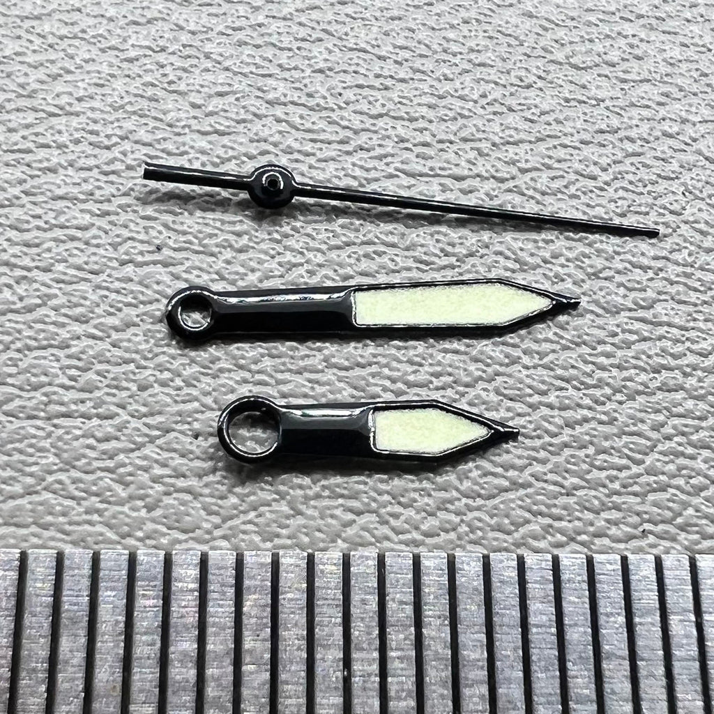 Black Trim Green Lume Hands Set for Miyota 8215 8205 ETA 2824 2836 NH35 NH36
