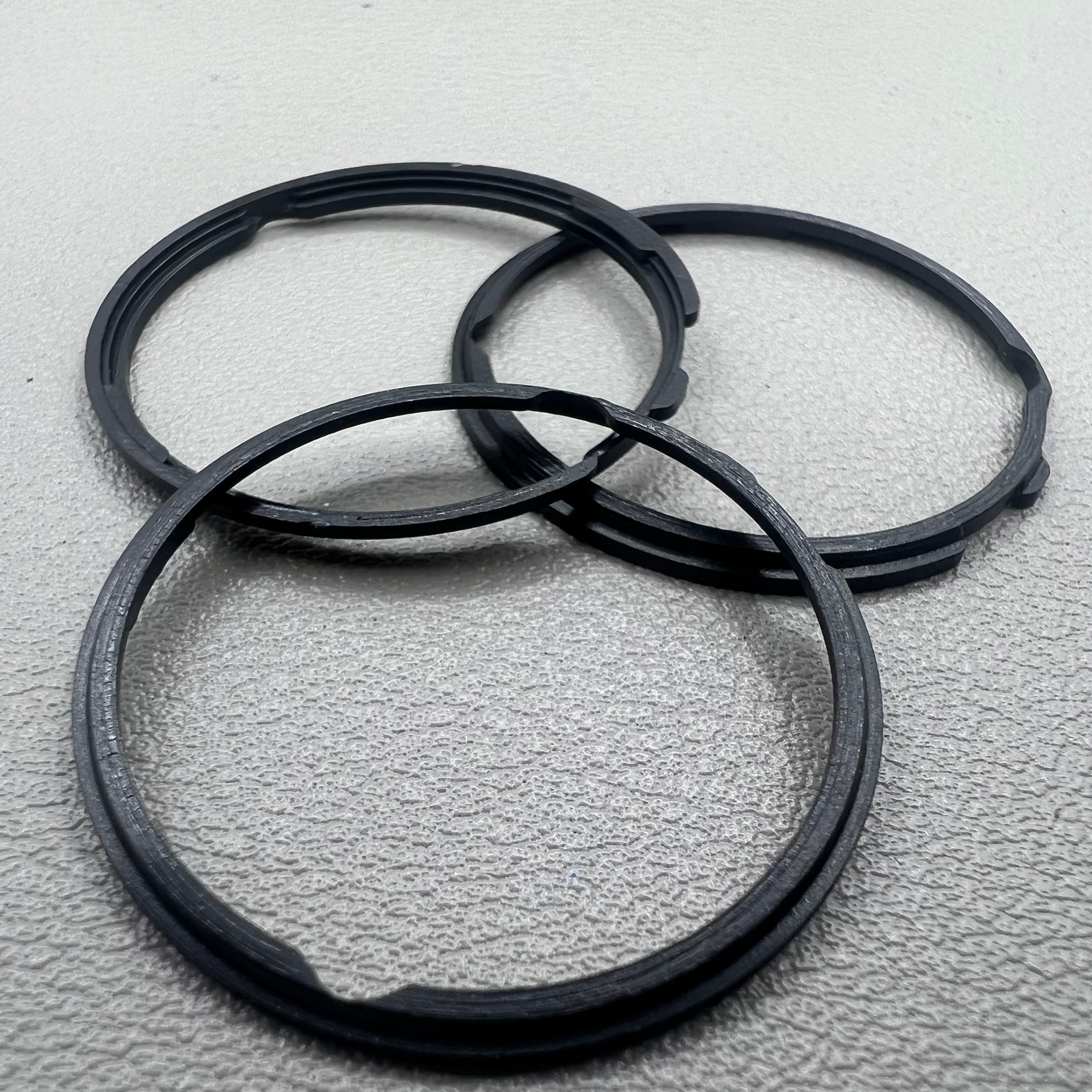 5 PIECES Black Cushion Mount Spacer Ring Fixing Ring for Orient 46941 Movement