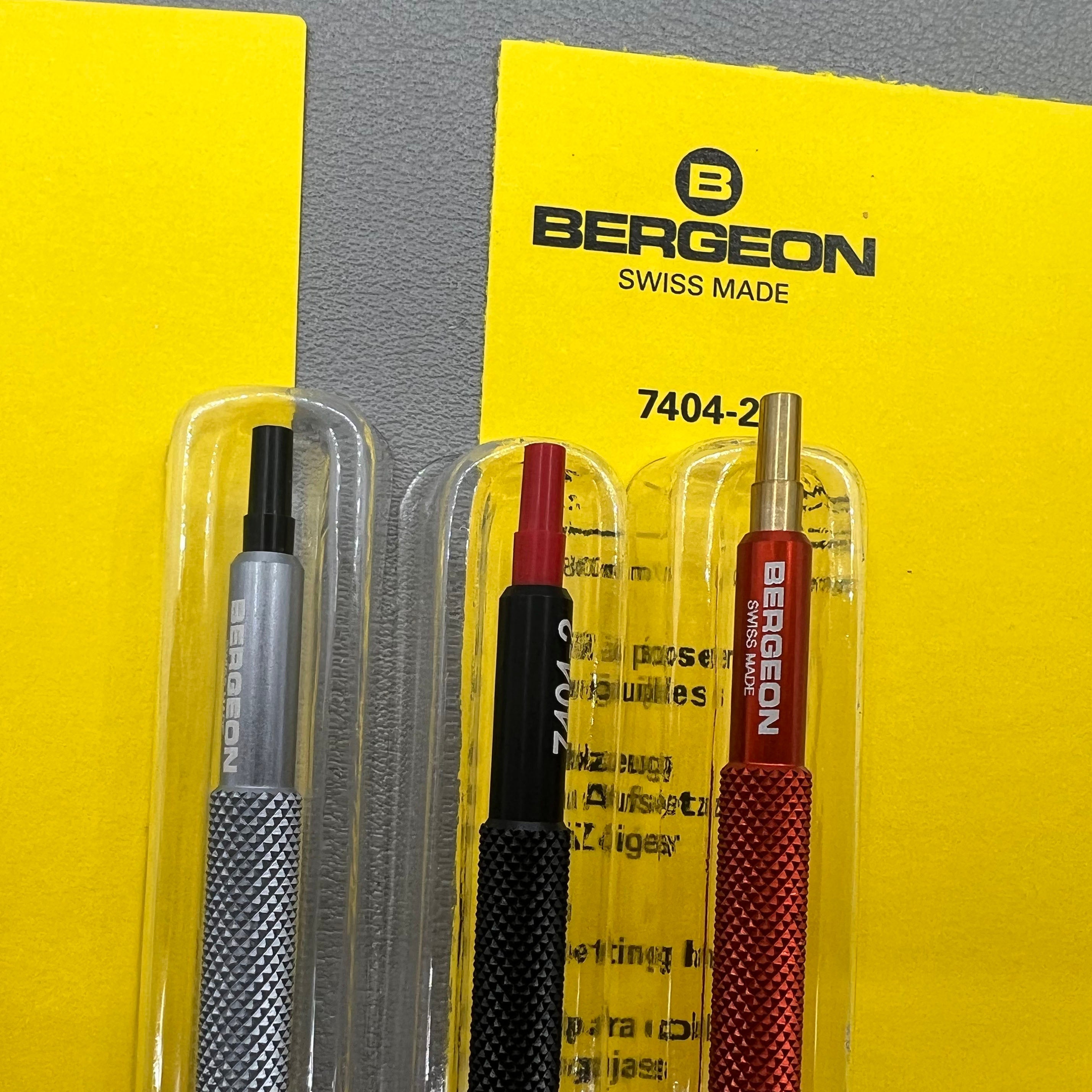 Swiss Bergeon 7404 Watch Hand Fitting Tools Set of 3