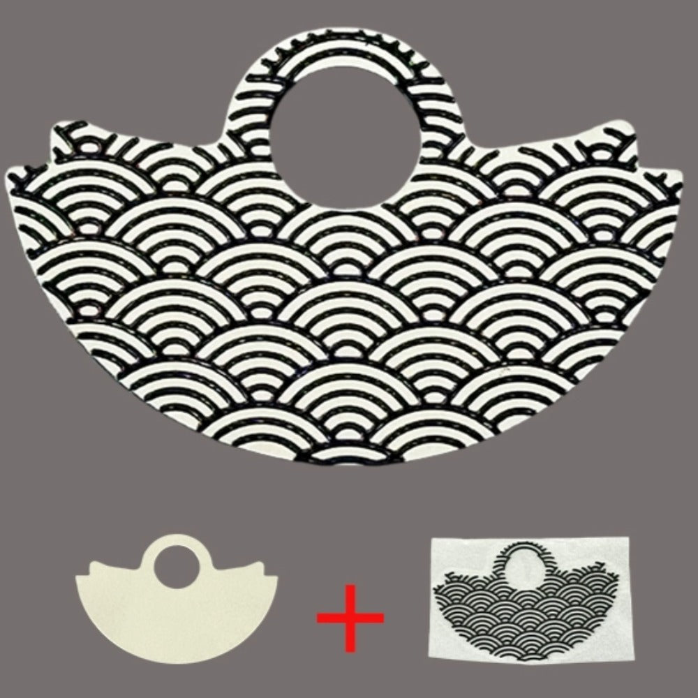 Silver Background Black Wave Up Slice Rotor Oscillating Weight for NH35