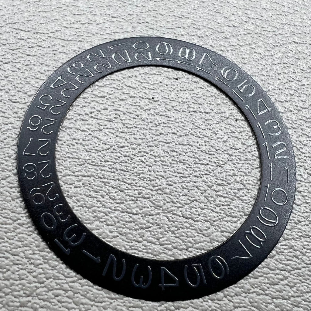 2 PIECES Grey Character Black Background Date Disk Wheel for NH35 NH36 Movement