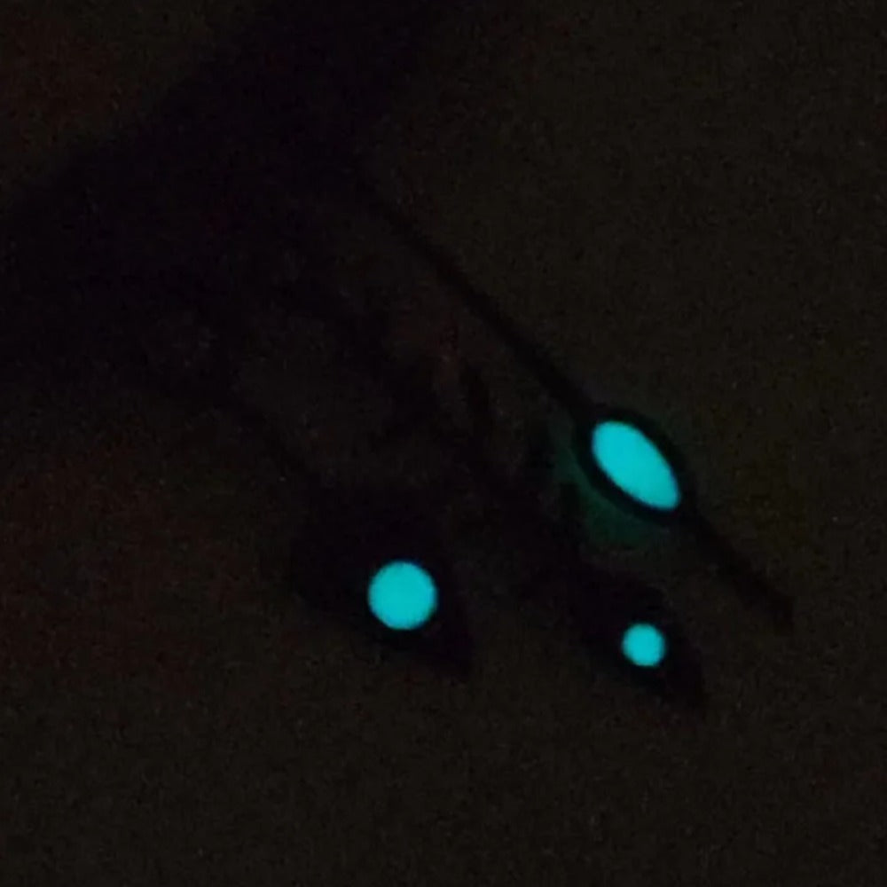 Modified 13mm Green Lume White Fish Shape Watch Hands for NH35/36 NH38 NH72