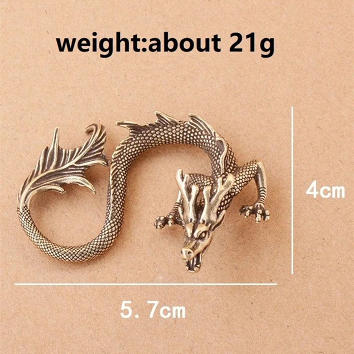 Solid Copper Fire-breathing Dragon Trinket Vintage Bronze Figurines