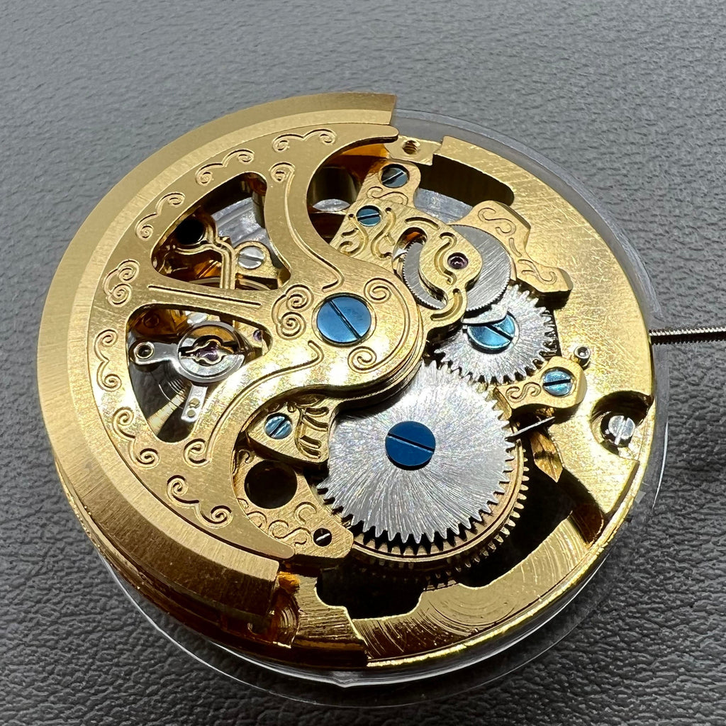 32.8mm 7120 Golden Hollow Extra Large Automatic Mechanical Movement
