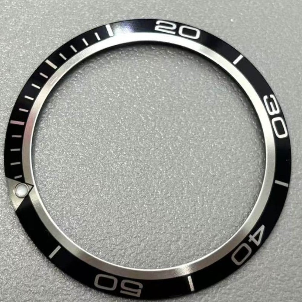 38mm Black Aluminium Alloy Watch Bezel Insert for Omega Seamaster 600