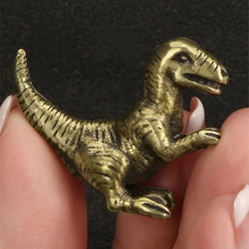Solid Copper Cute Tyrannosaurus Vintage Hand Carved Bronze Model Figurines