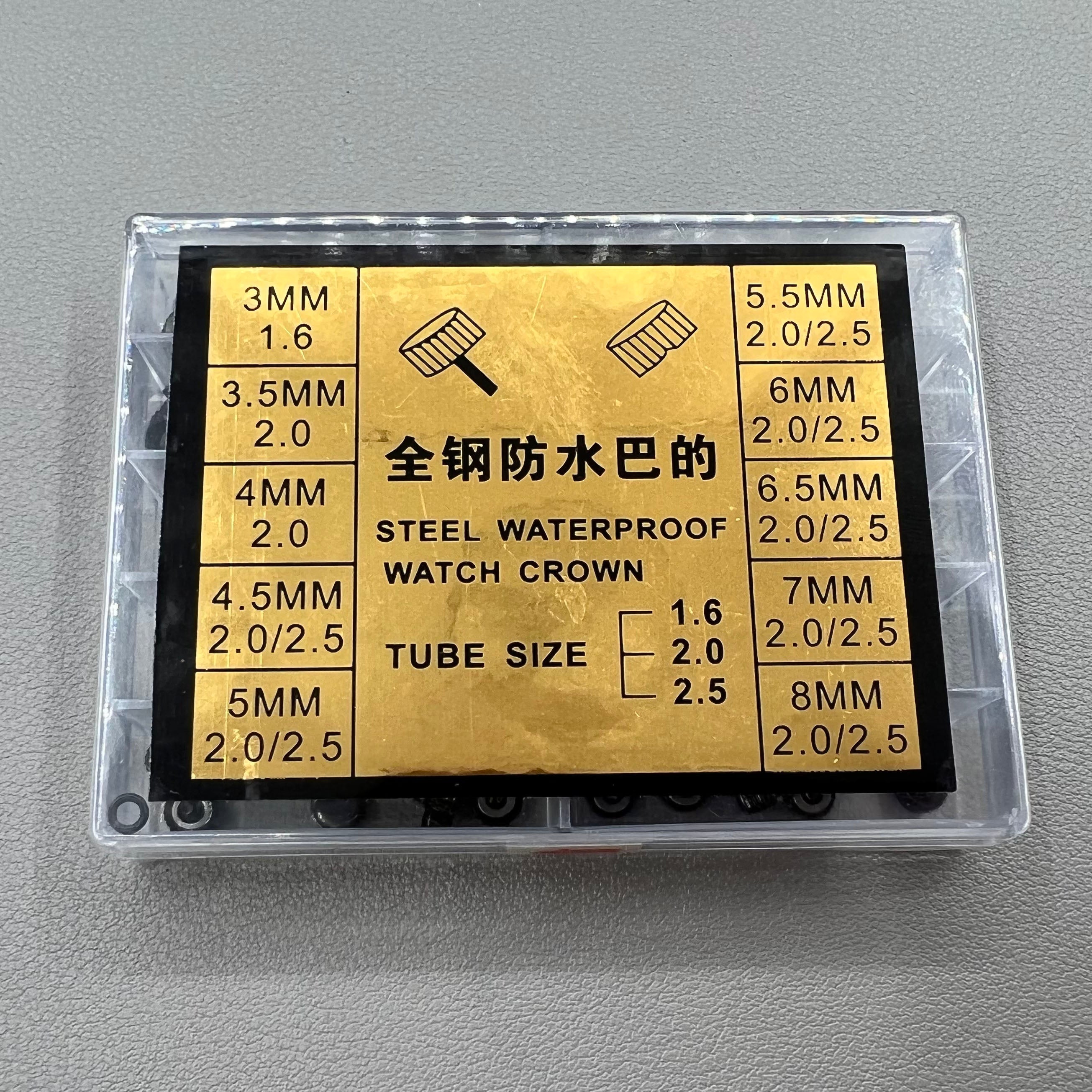 100 PIECES Steel Stainless Different Sizes 3.0-8.0mm Watch Crowns