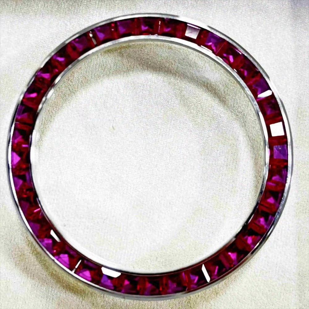 Purple 39.4Mm Daytona T-Shaped Square Diamond Moissanite Flat Bottom Watch Bezel